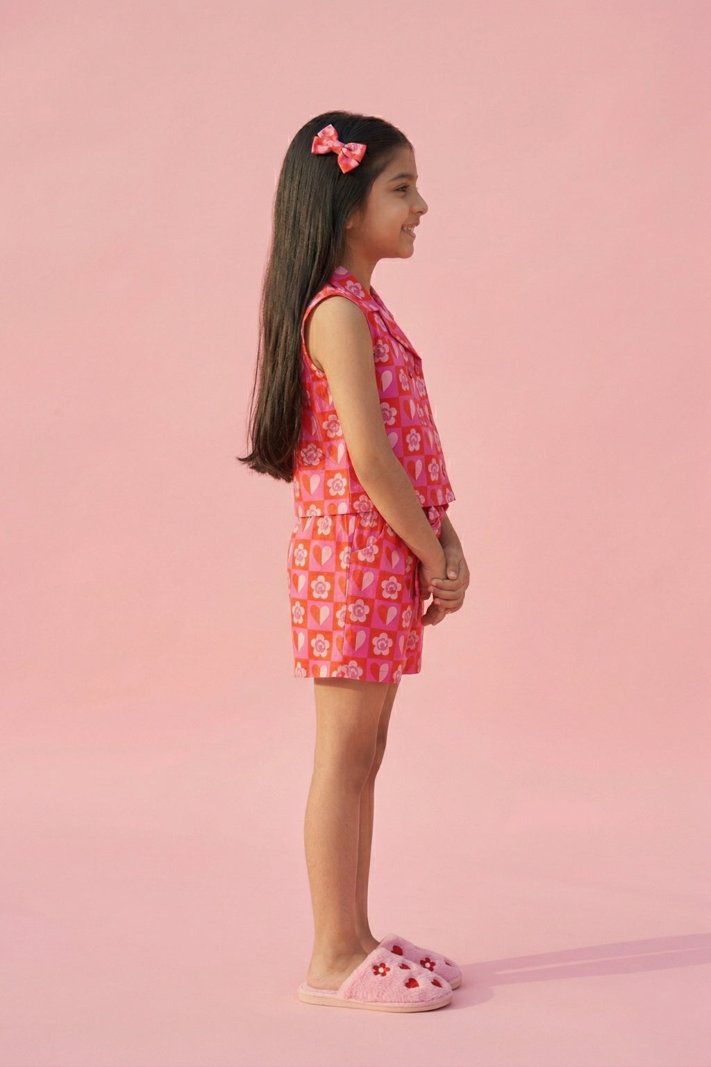 Girls Hot Pink Barbie Printed Co-Ord Set