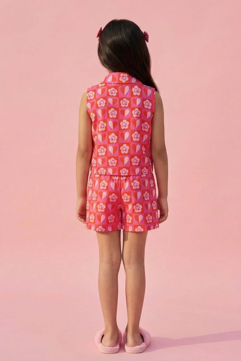 Girls Hot Pink Barbie Printed Co-Ord Set