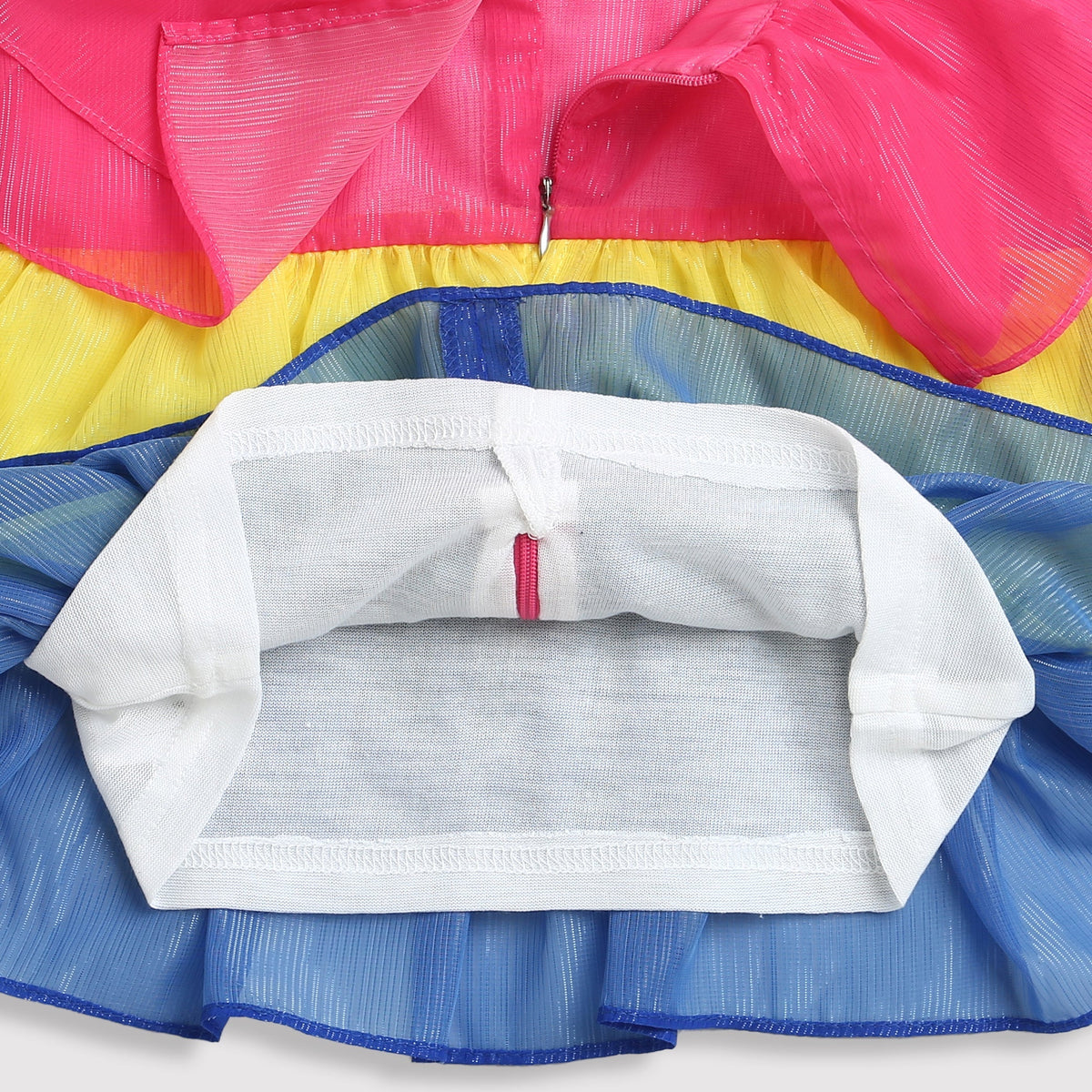 Barbie Rainbow Tiered One-Shoulder Top