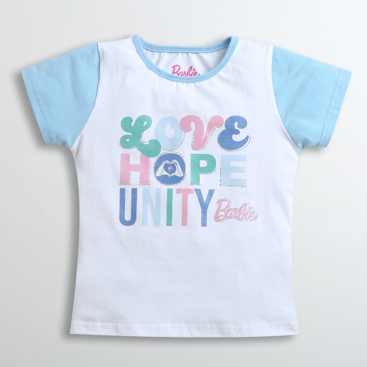 Barbie White & Blue Love Hope T-Shirt