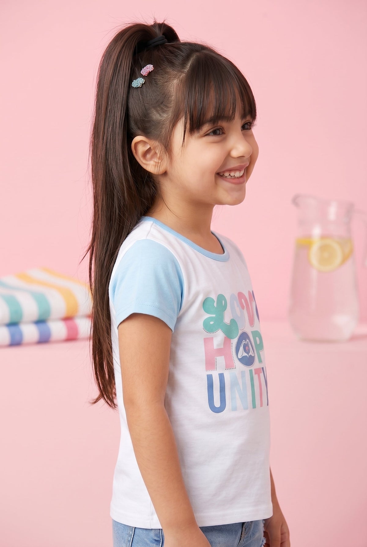 Barbie White & Blue Love Hope T-Shirt