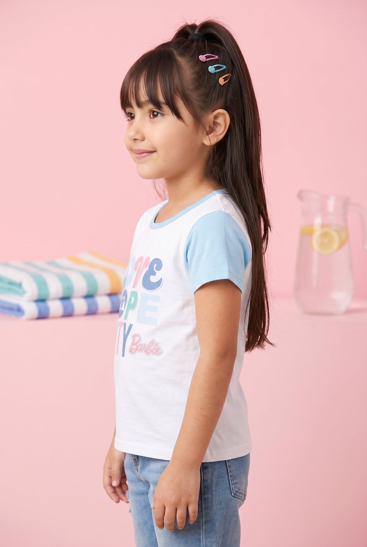 Barbie White & Blue Love Hope T-Shirt
