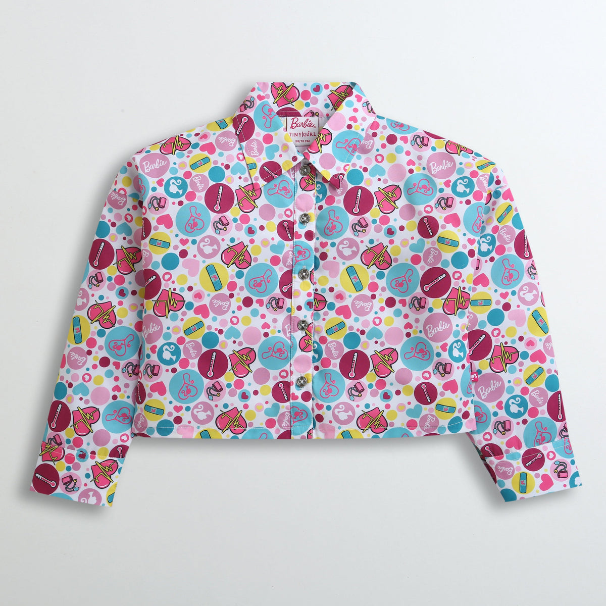Barbie Multicolor Floral Cropped Shirt