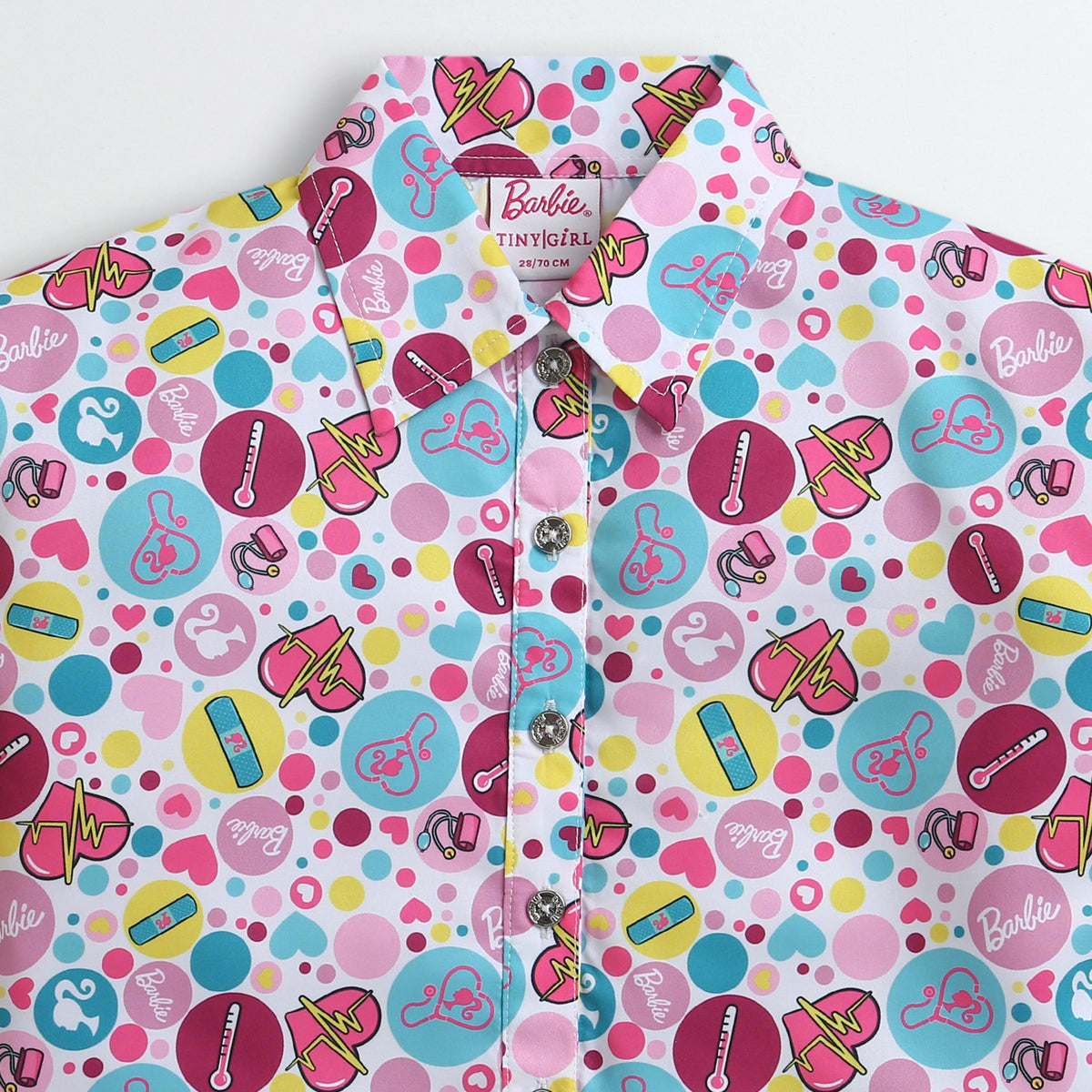 Barbie Multicolor Floral Cropped Shirt
