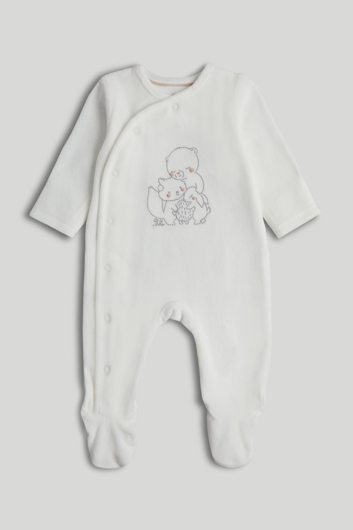 Unisex Appliqué & Embroidered All-in-One White