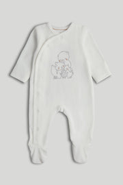 Unisex Appliqué & Embroidered All-in-One White