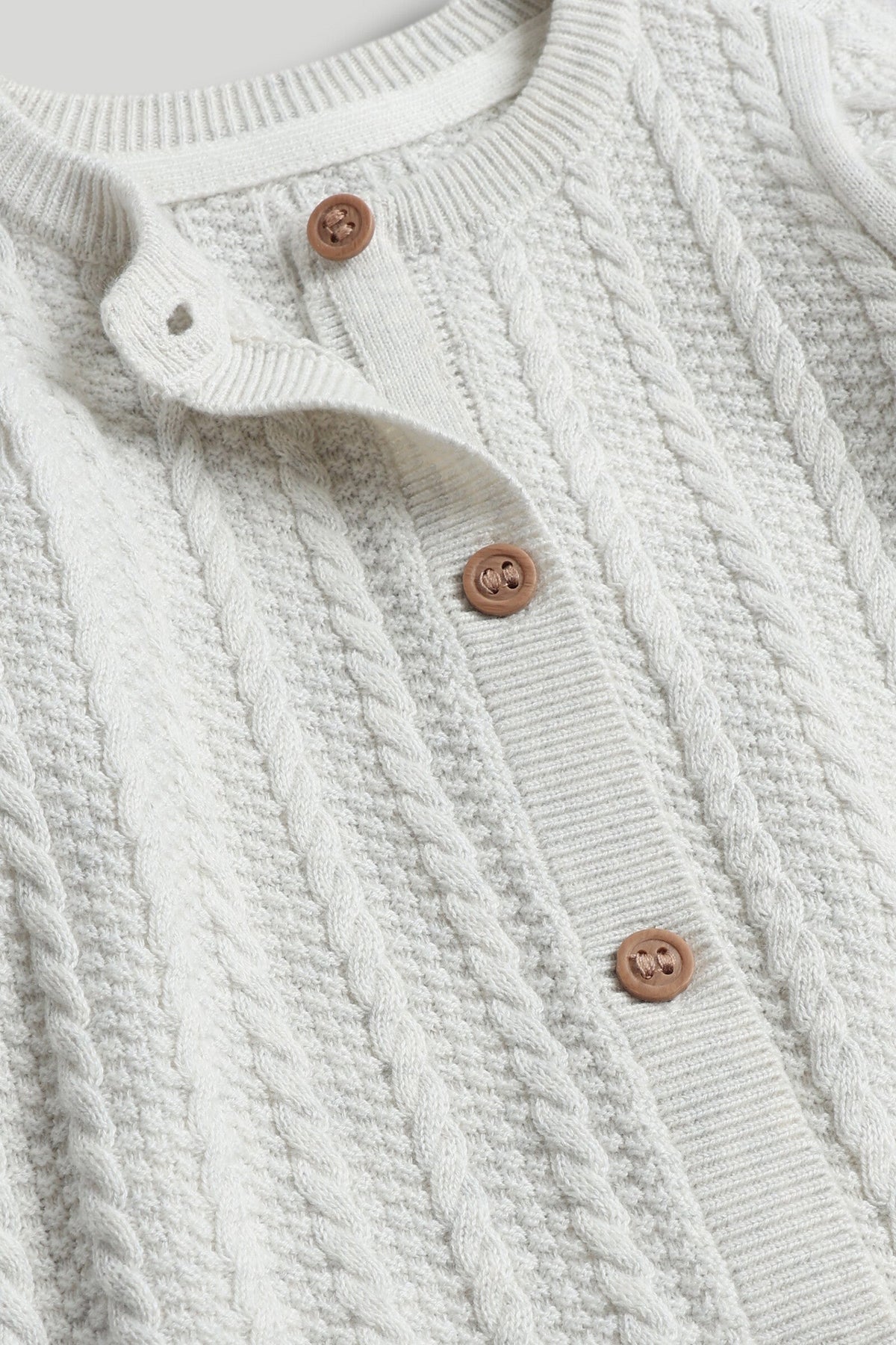 Unisex Appliqué & Embroidered Cardigan Light Grey