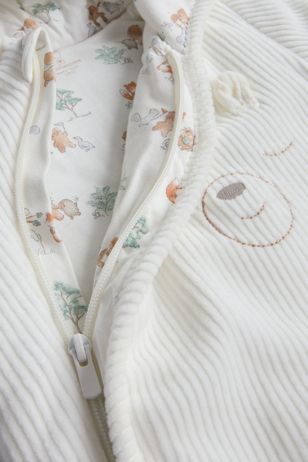 Textured Knitted Woven Pramsuit for Newborns