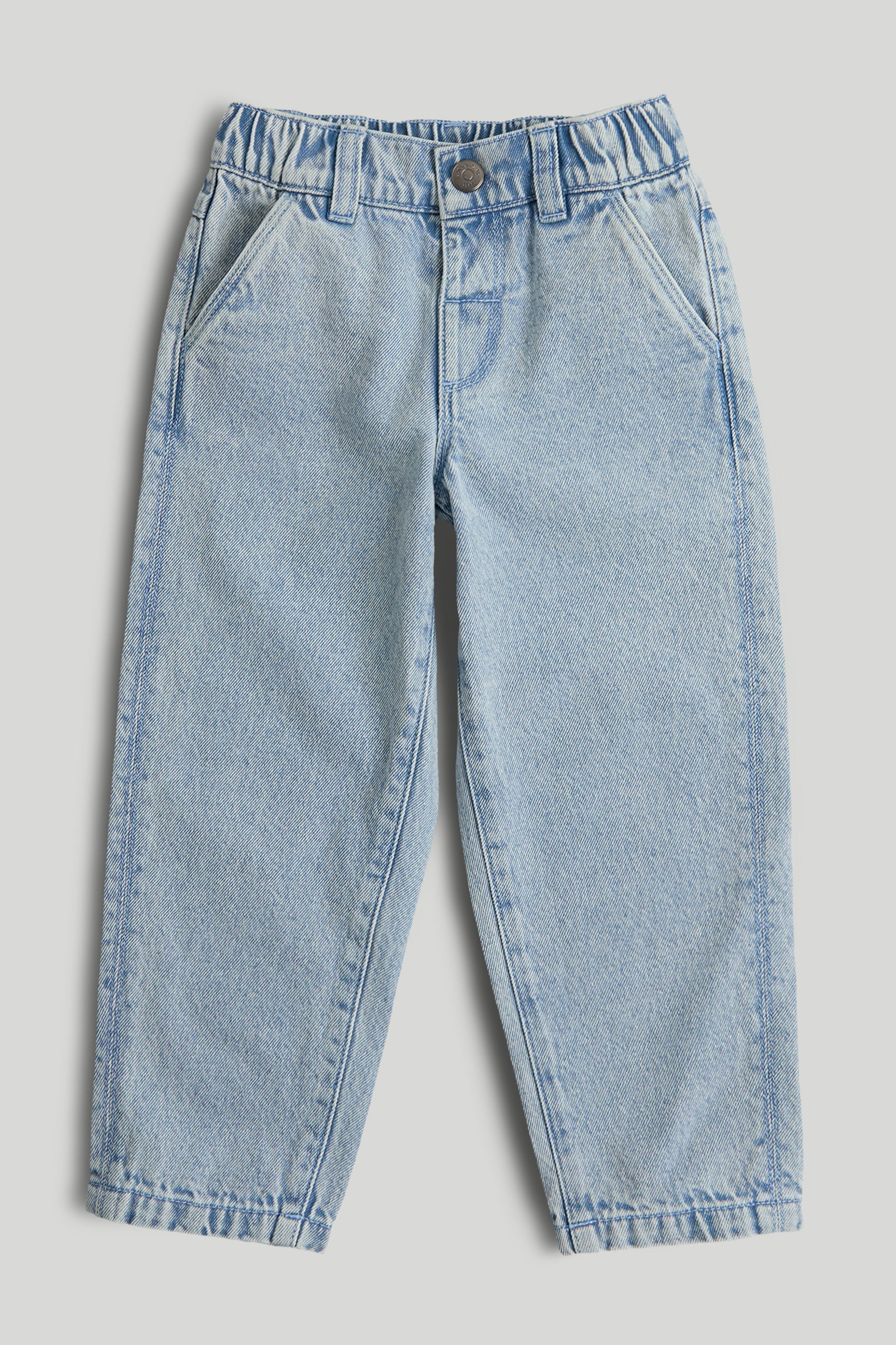 Boys Light Blue Cotton Baggy Jeans – Regular Fit