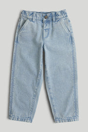 Boys Light Blue Cotton Baggy Jeans – Regular Fit