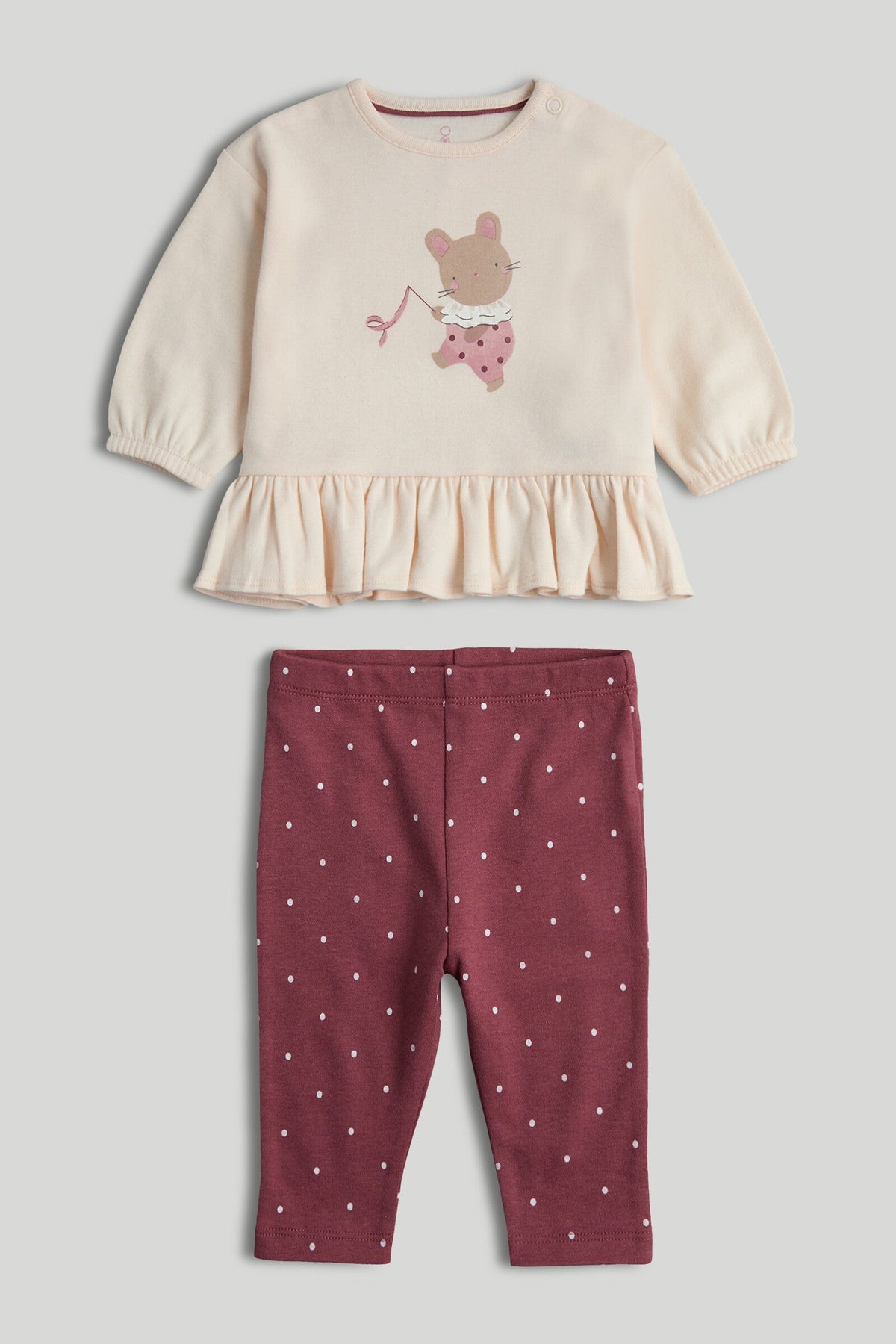 Girls Embroidered Knit Top & Bottom Set Multi Pack of 2