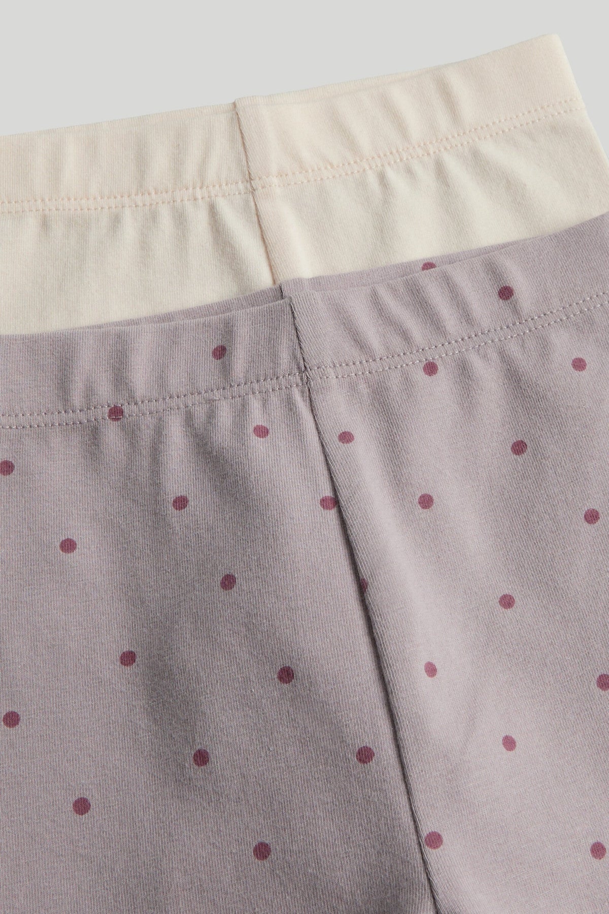 Girls Print & Plain Mix Leggings Multi Pack of 2