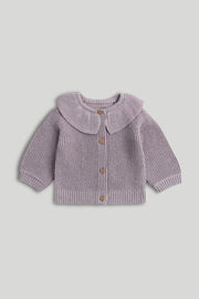 Girls Embroidered Cardigan Pink Classic