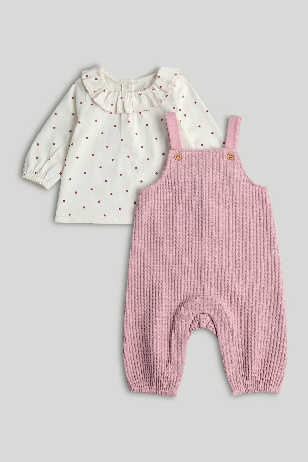 Girls All-Over Print Dungaree Set Multi Pack of 2