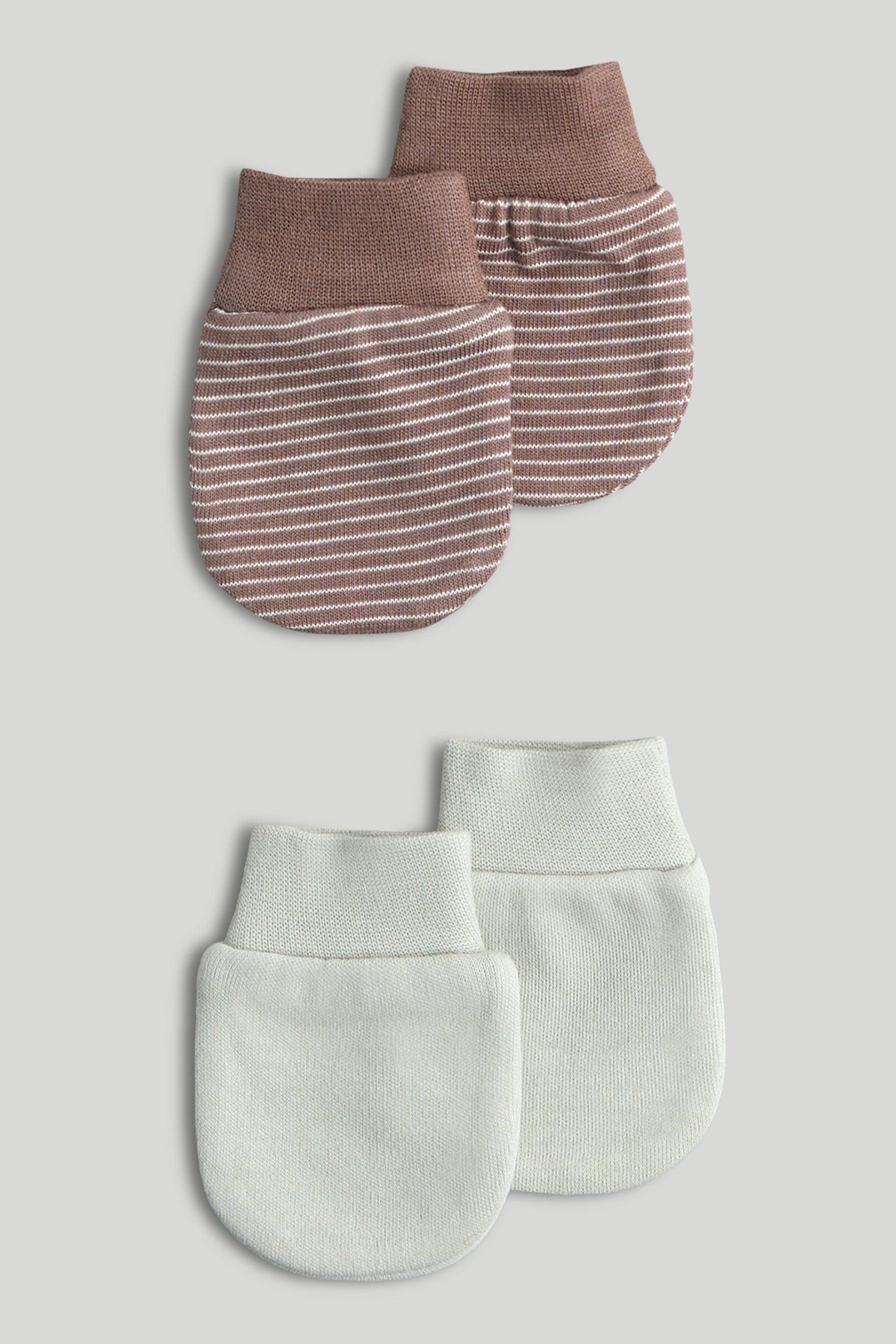 Boys Print & Plain Mix Mitts Multi Pack of 2