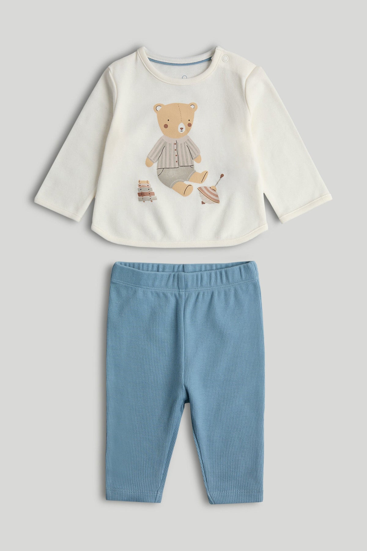 Boys Striped Knit Top & Bottom Set Multi Pack of 2