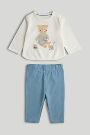 Boys Striped Knit Top & Bottom Set Multi Pack of 2