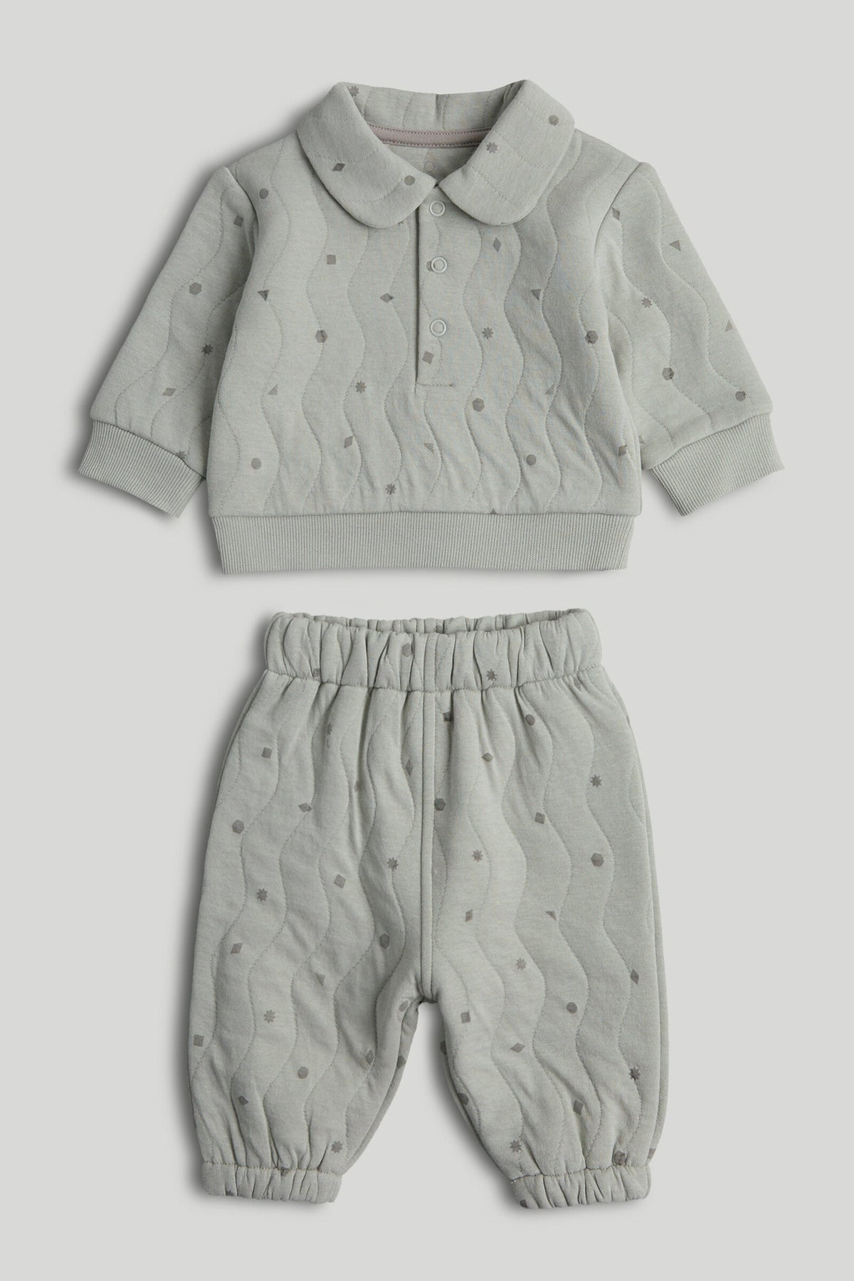 Boys Plain Jog Set Light Grey Pack of 2