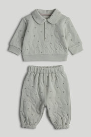 Boys Plain Jog Set Light Grey Pack of 2