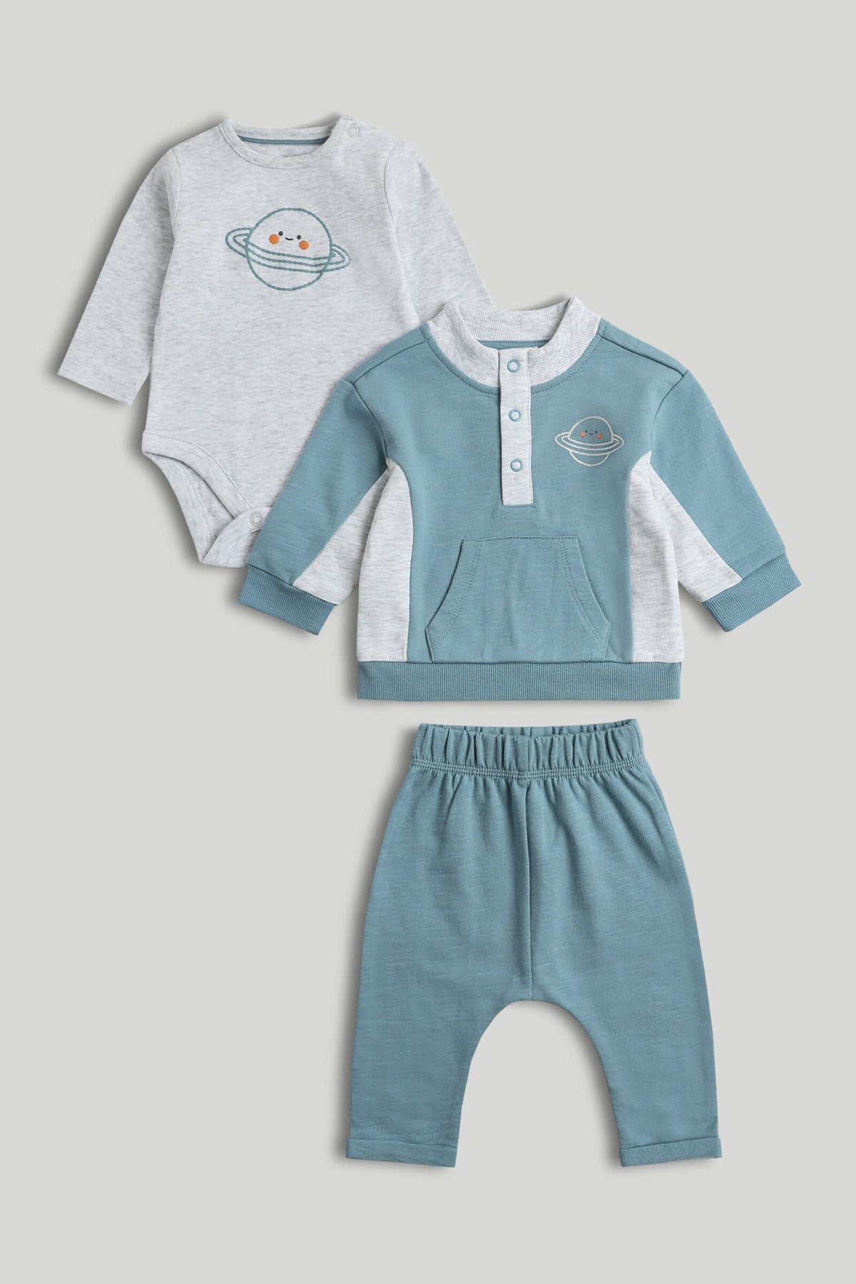 Boys Appliqué & Embroidered Knit Jog Set Multi Pack of 2