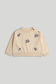 Embroidered Knitted Jumper for Baby Girls