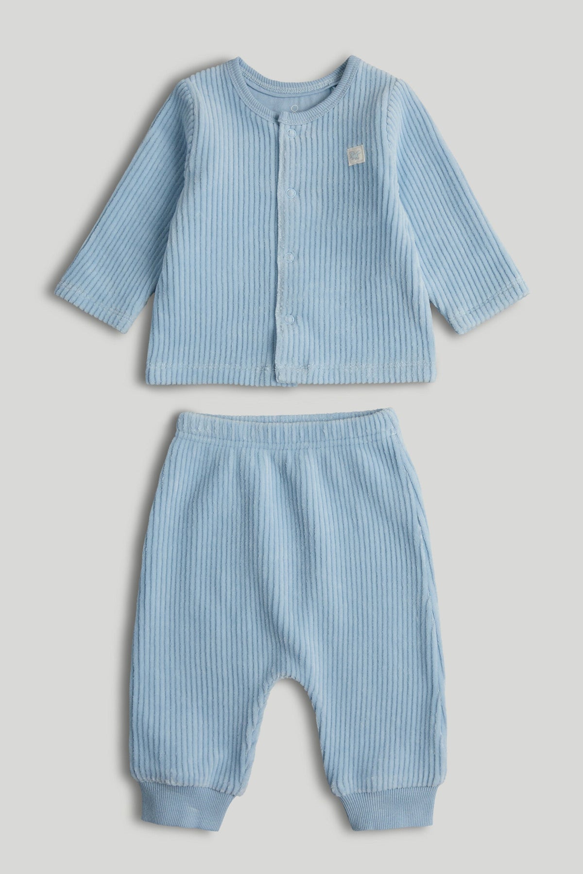 Boys Plain & Placement Jog Set Blue Pack of 3