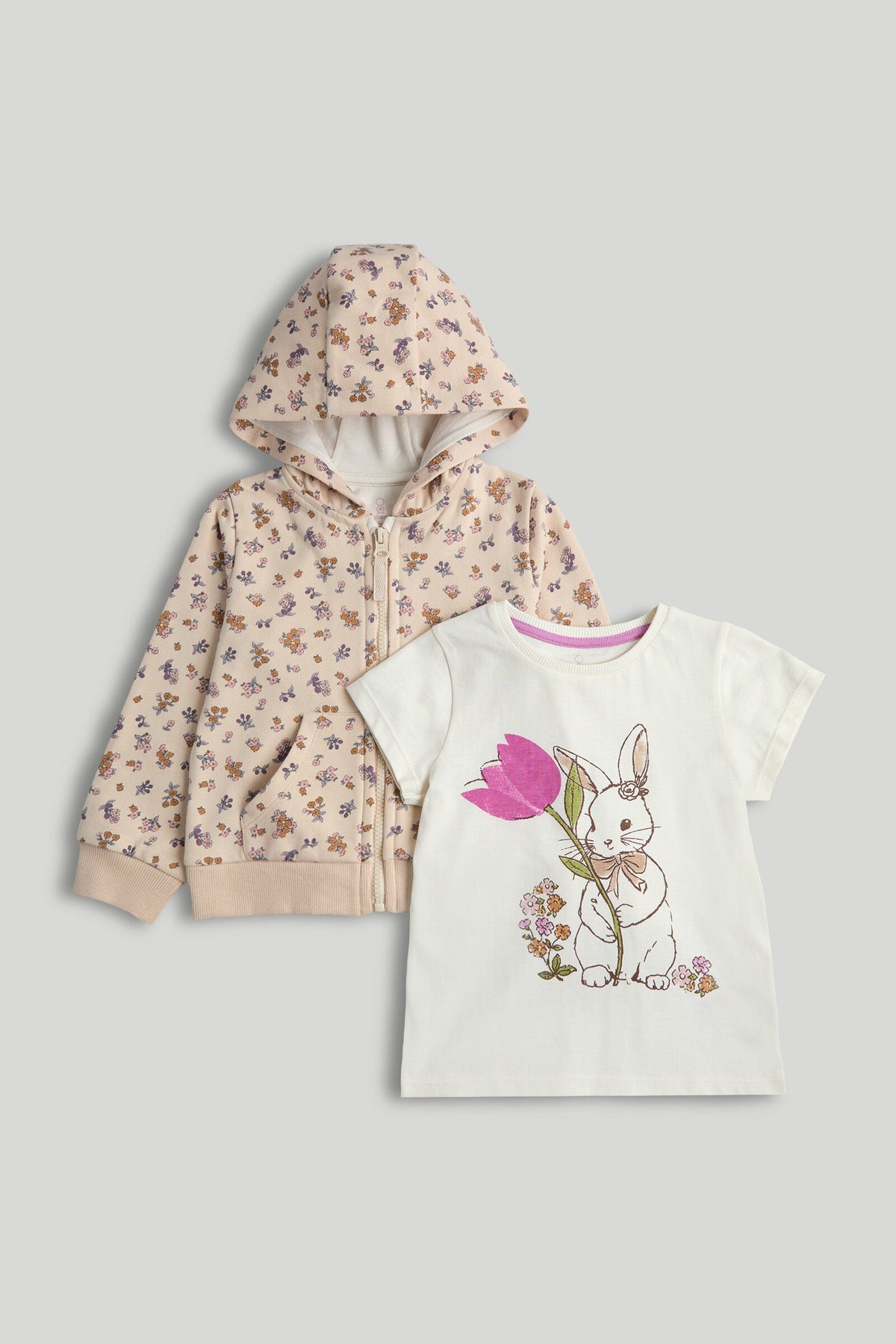 Girls All-Over Print Hoody Multi Pack of 2