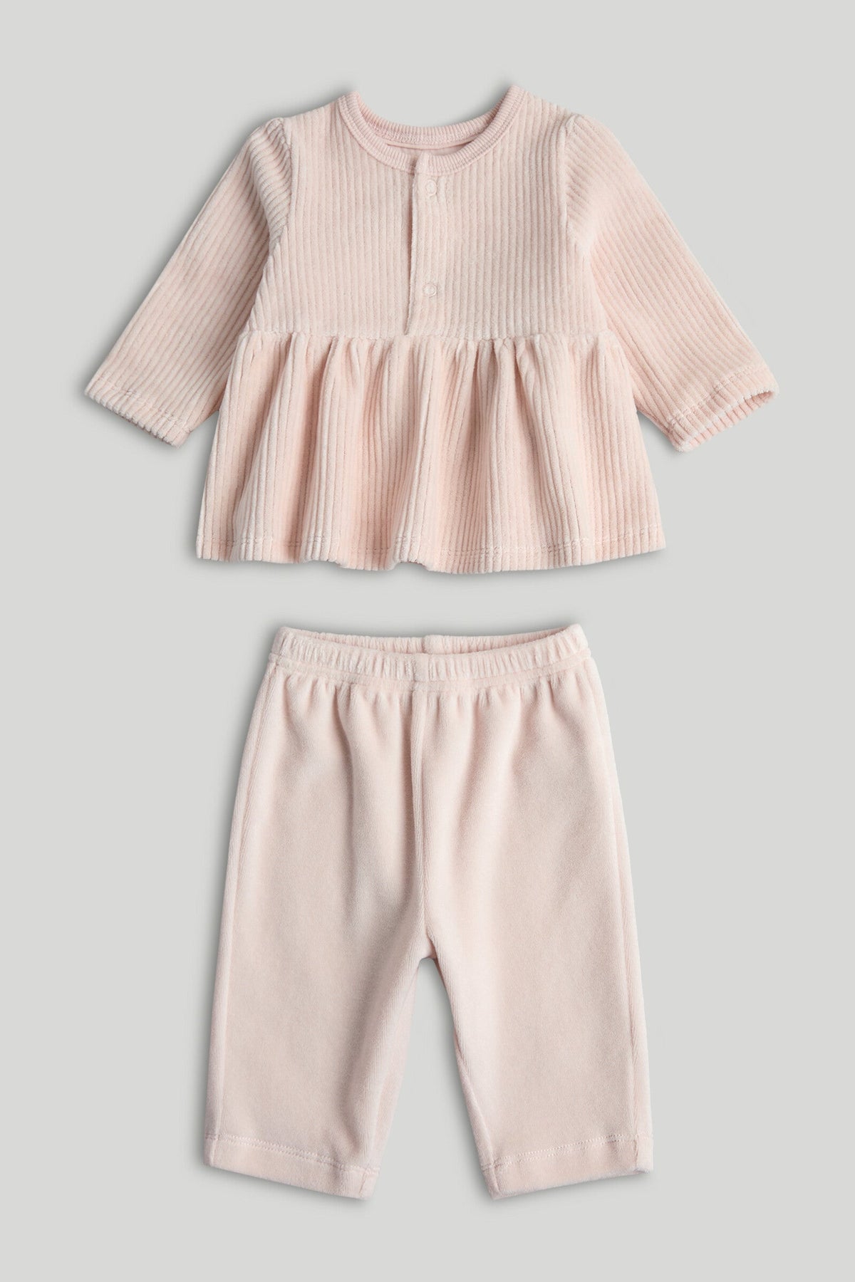 Girls Plain & Placement Jog Set Pink Pack of 3