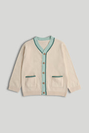 Boys Plain Cardigan Cream