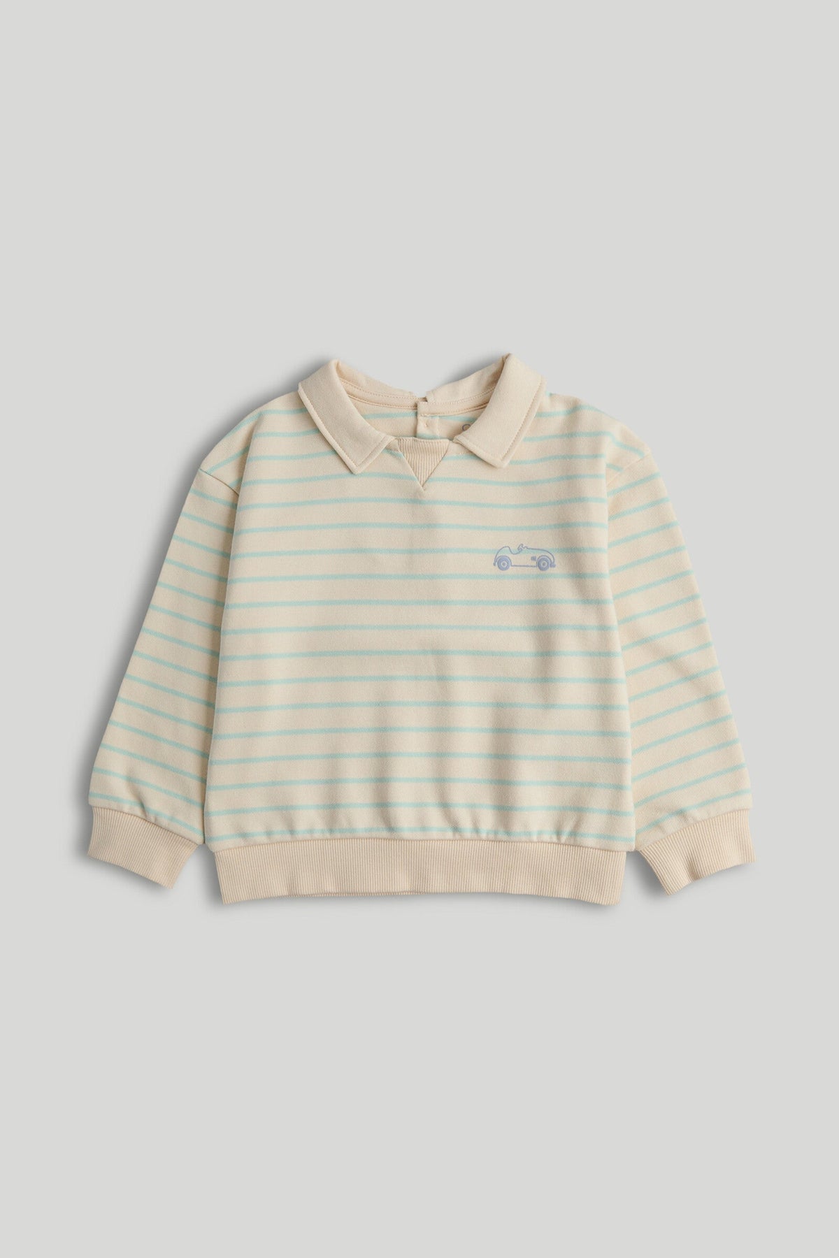 Boys Striped Sweat Top Cream