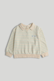 Boys Striped Sweat Top Cream
