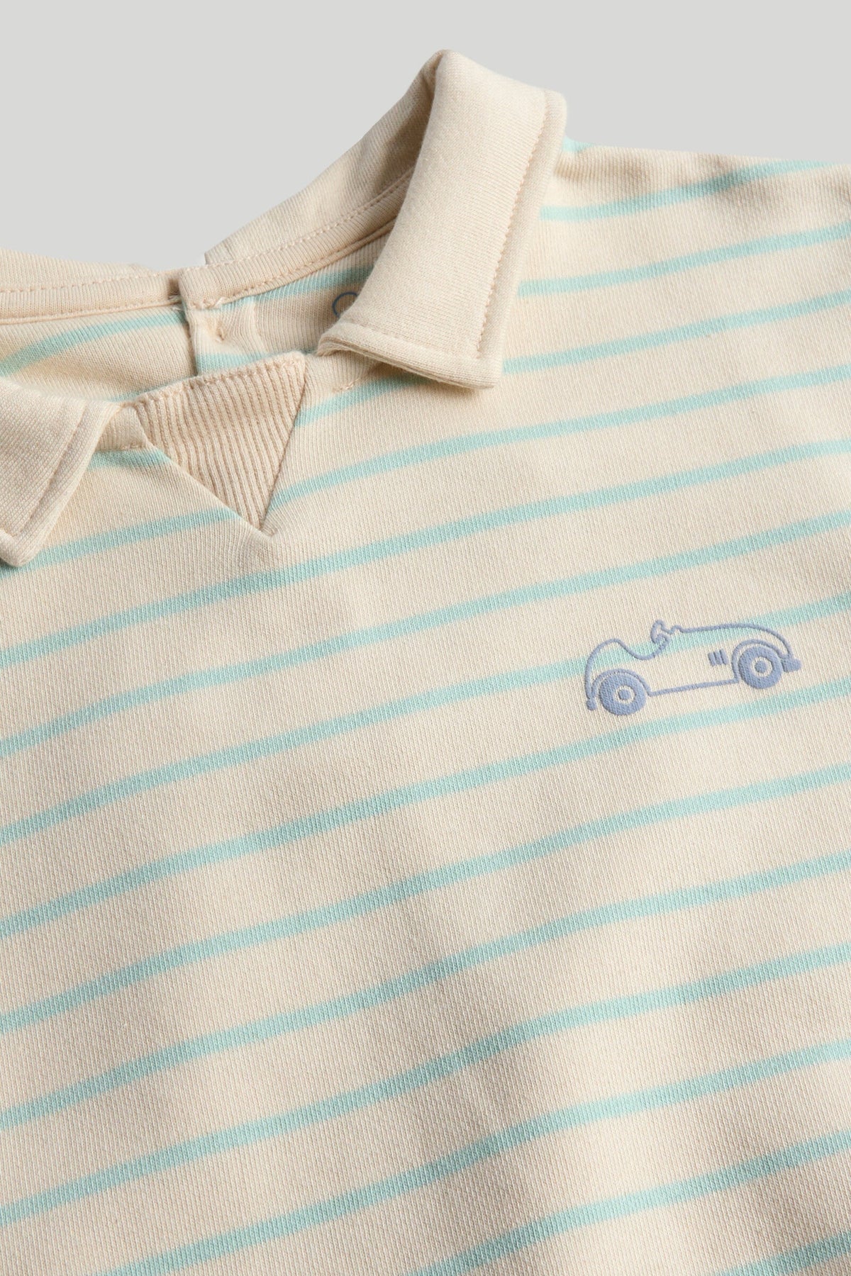 Boys Striped Sweat Top Cream
