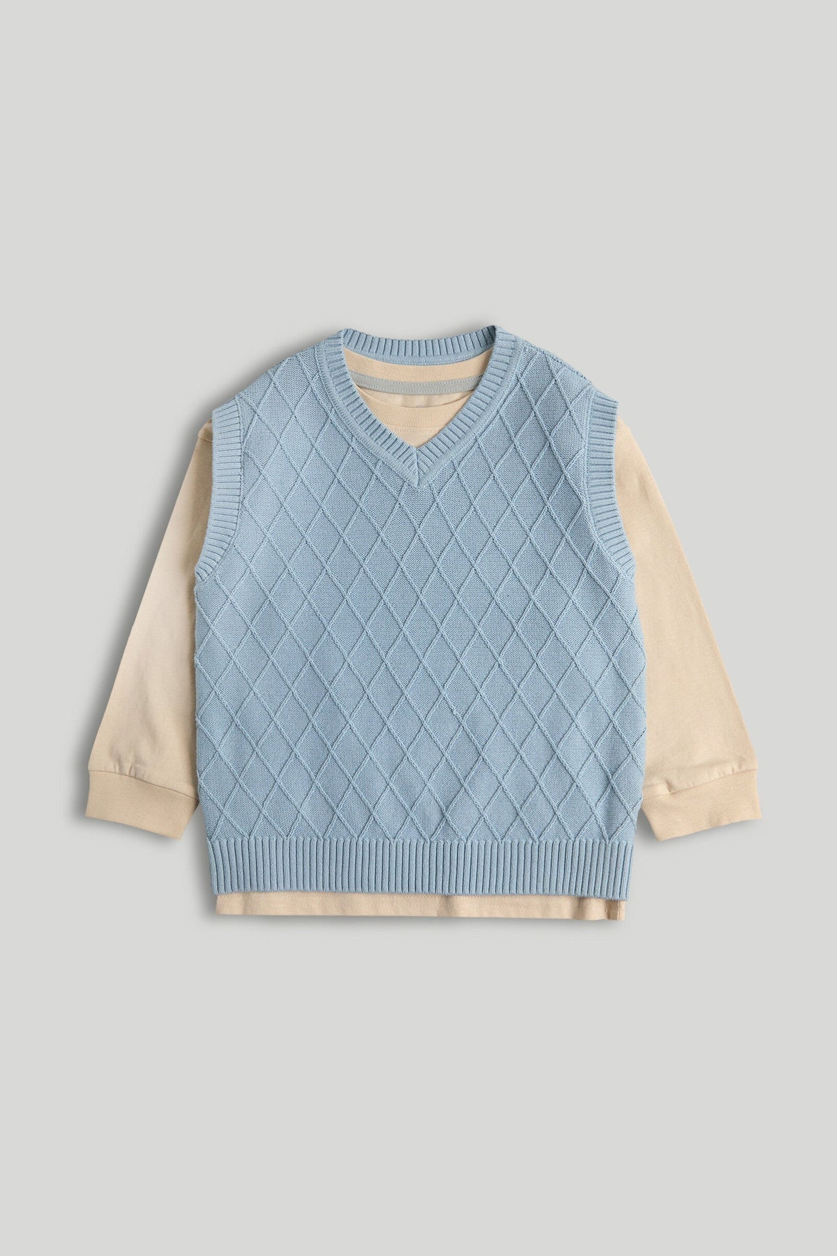 Boys Textured Top Blue