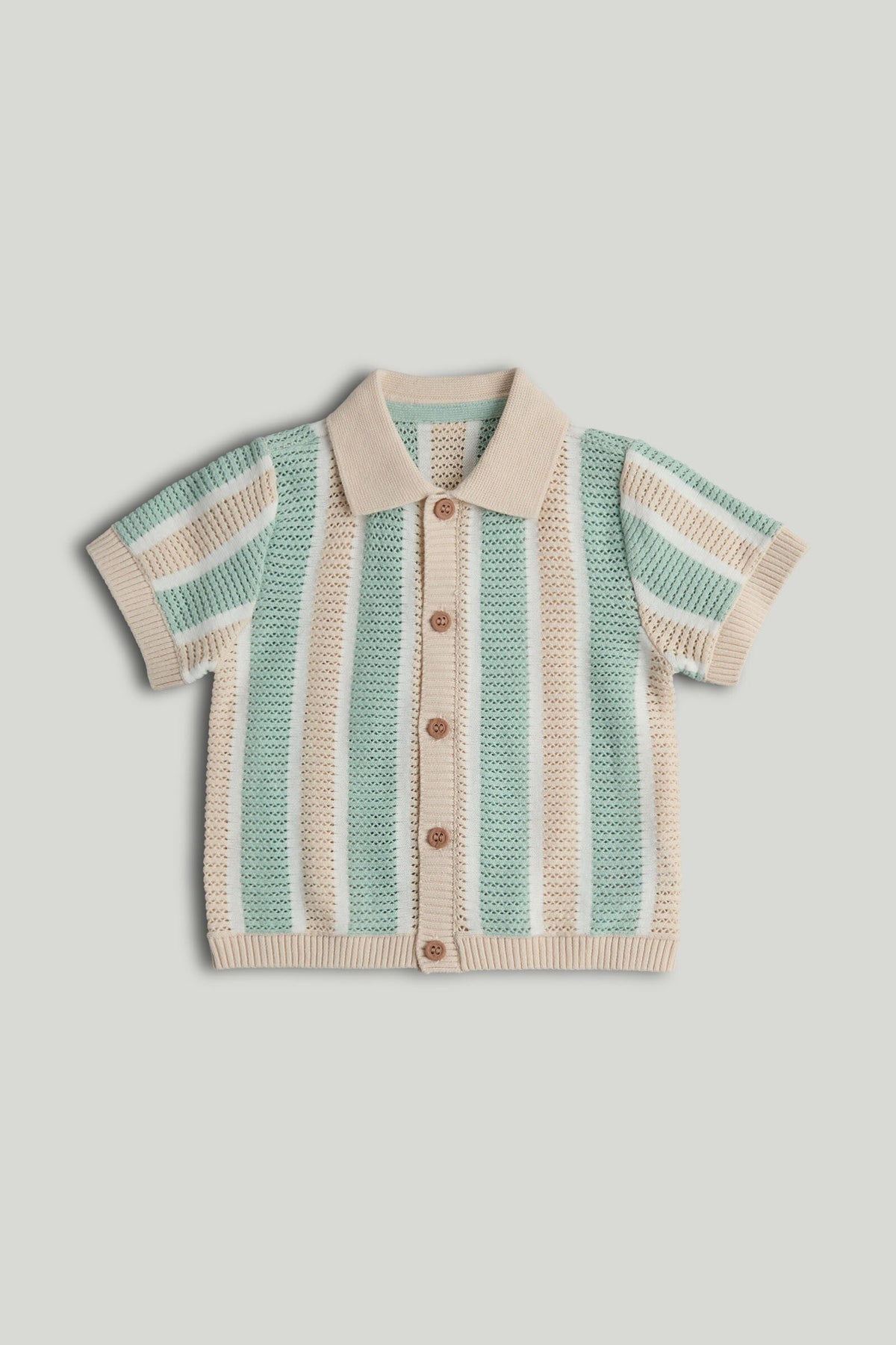 Boys Textured T-Shirt Light Green