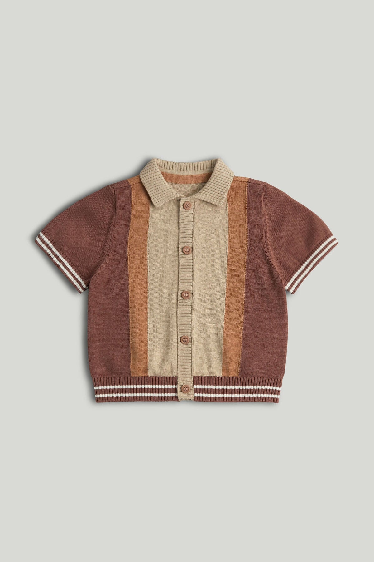 Boys Striped T-Shirt Brown