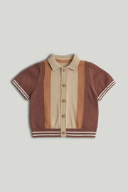 Boys Striped T-Shirt Brown
