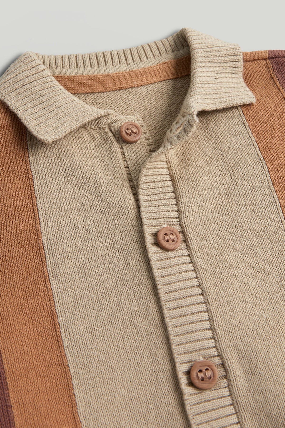 Boys Striped T-Shirt Brown