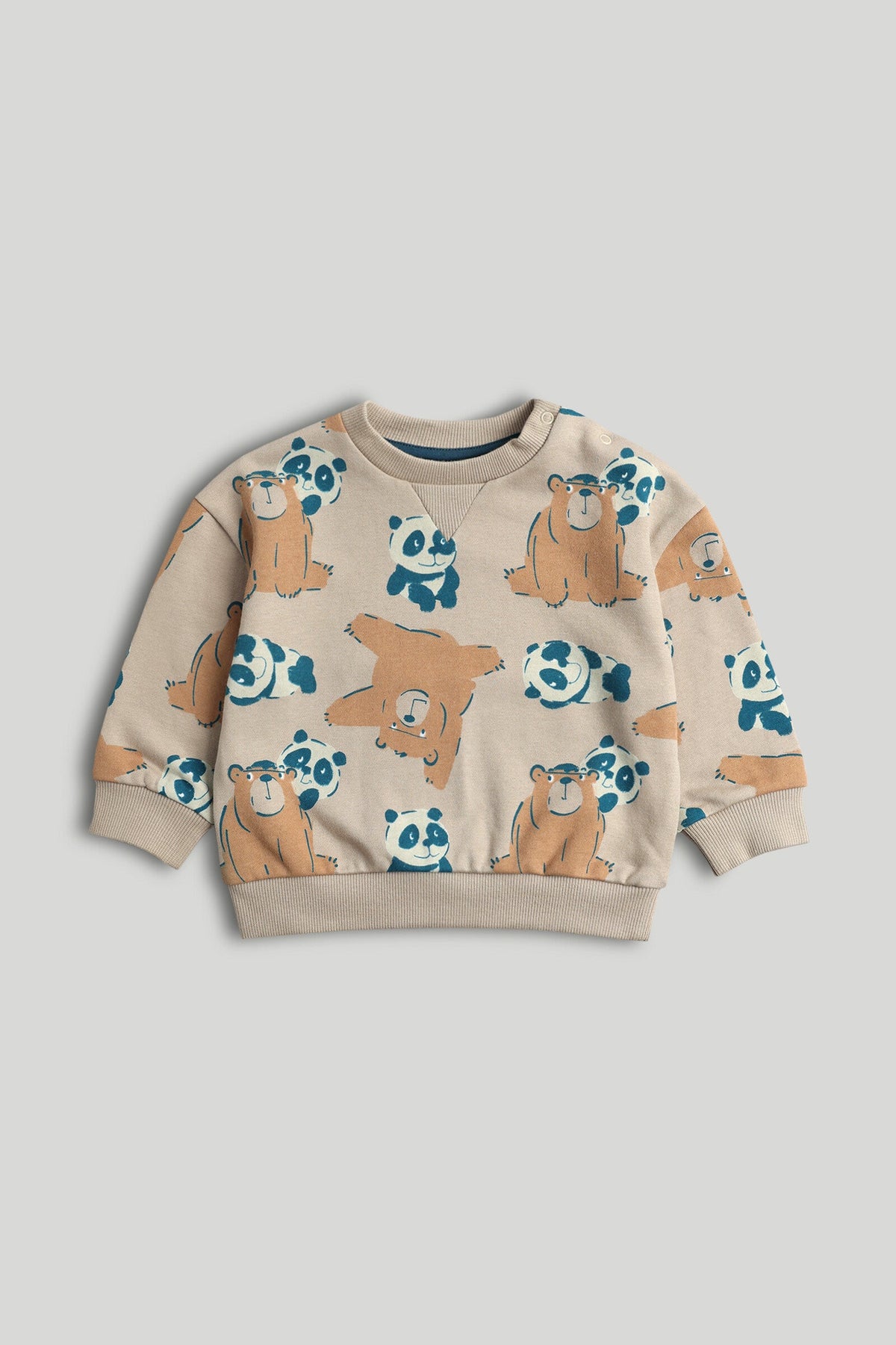 Boys All-Over Print Sweat Top Light Brown