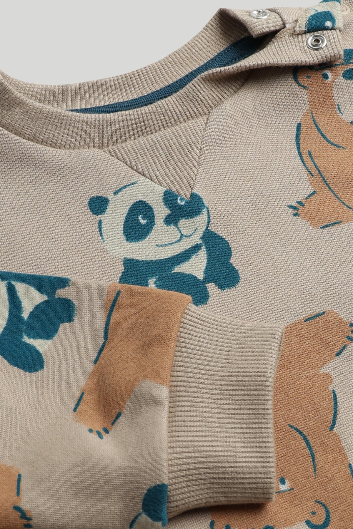 Boys All-Over Print Sweat Top Light Brown