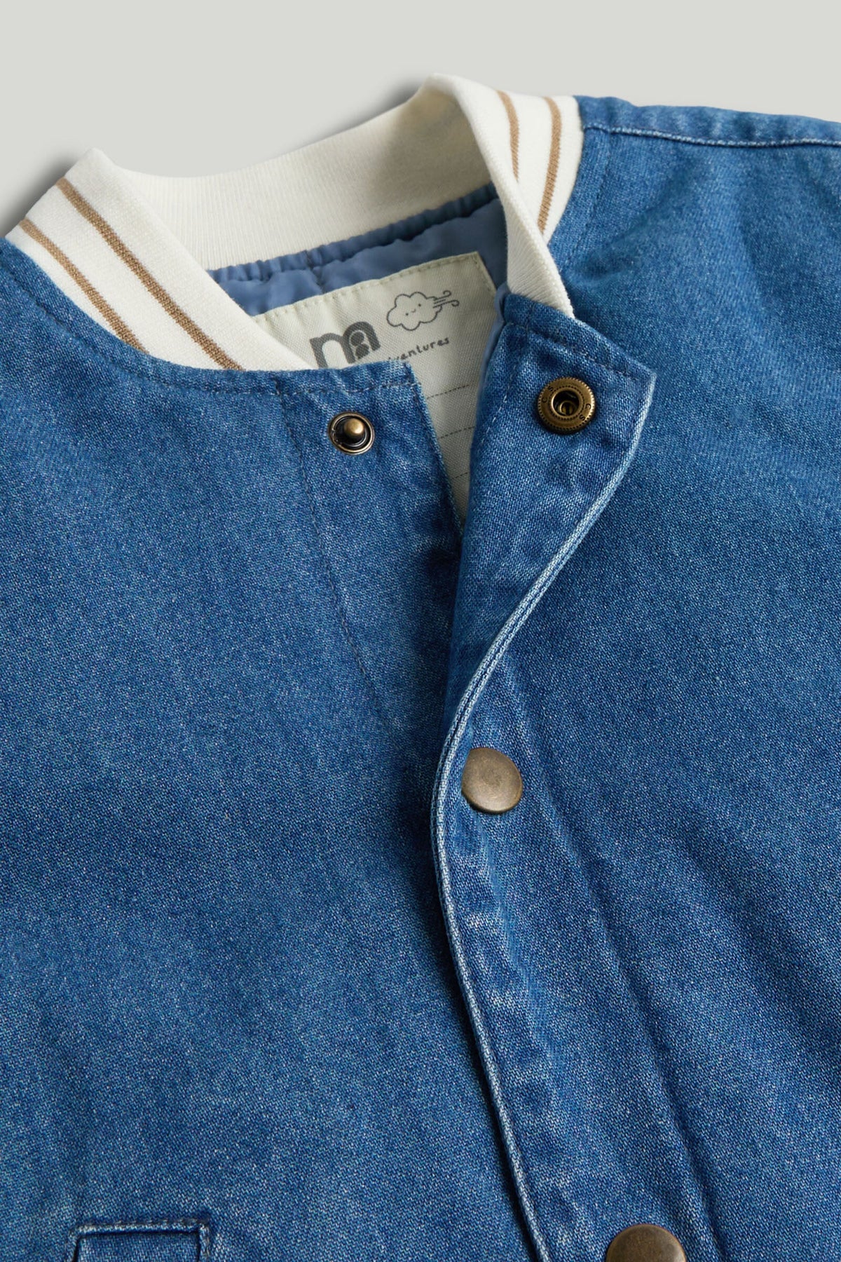 Boys Plain Denim Jacket Light Blue