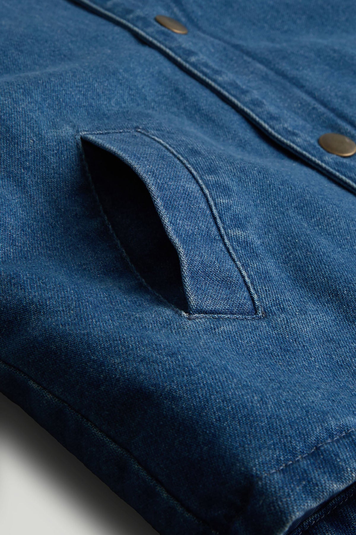 Boys Plain Denim Jacket Light Blue