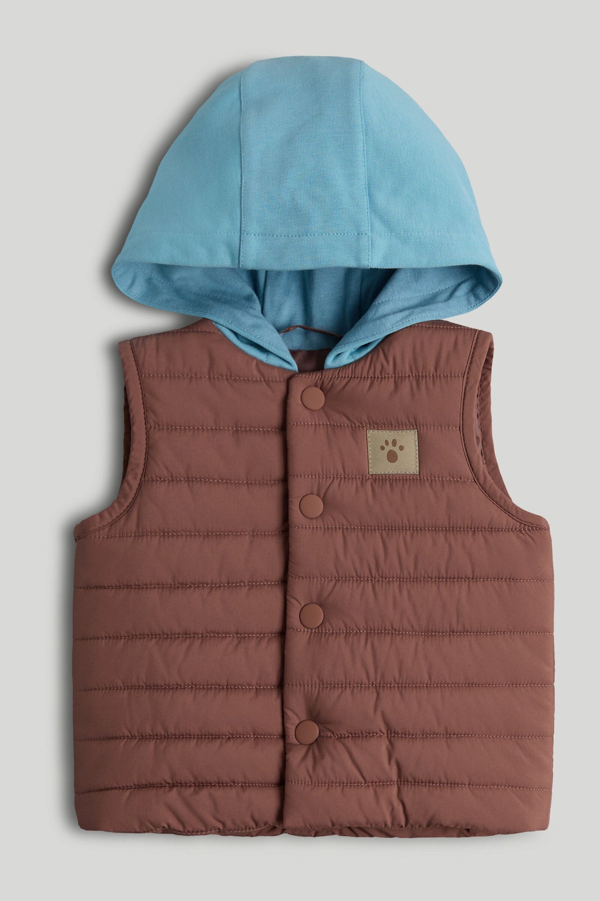 Boys Plain Gilet Brown