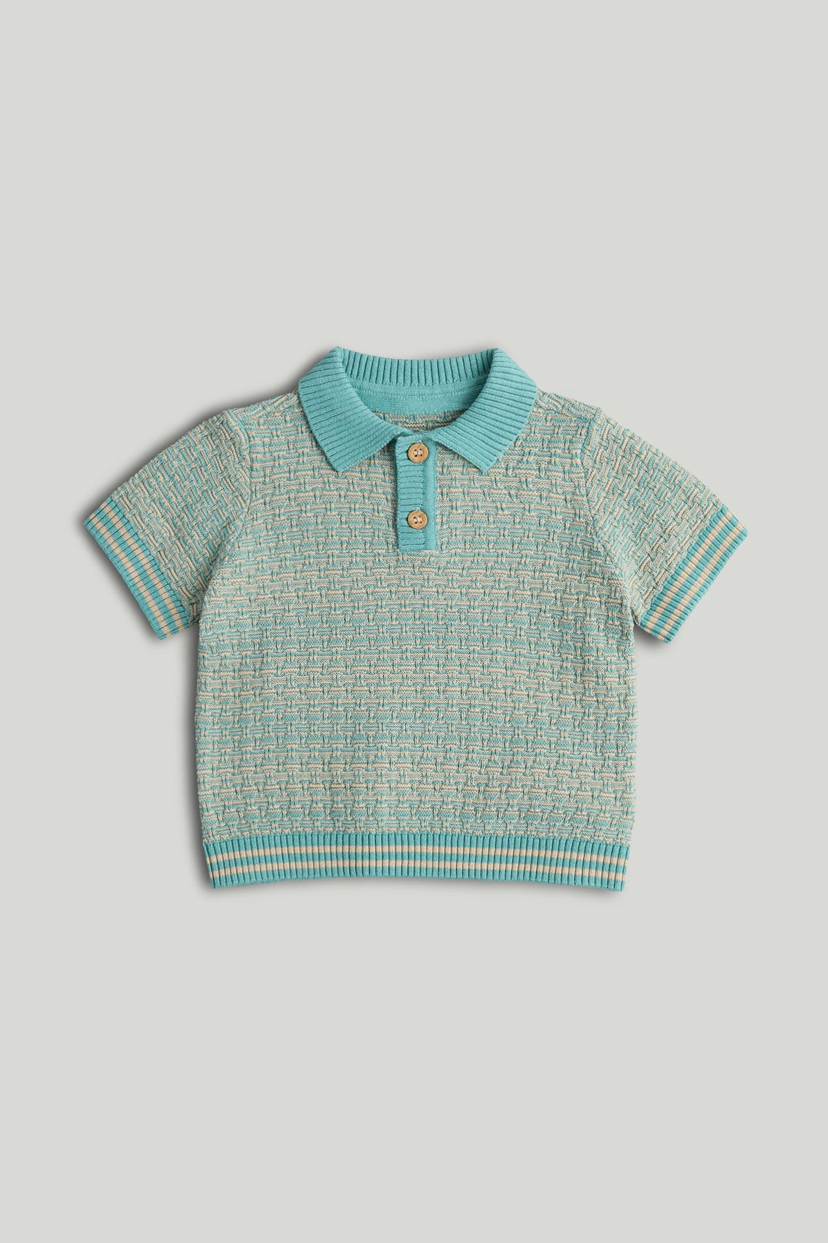 Boys Textured T-Shirt Blue