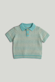 Boys Textured T-Shirt Blue