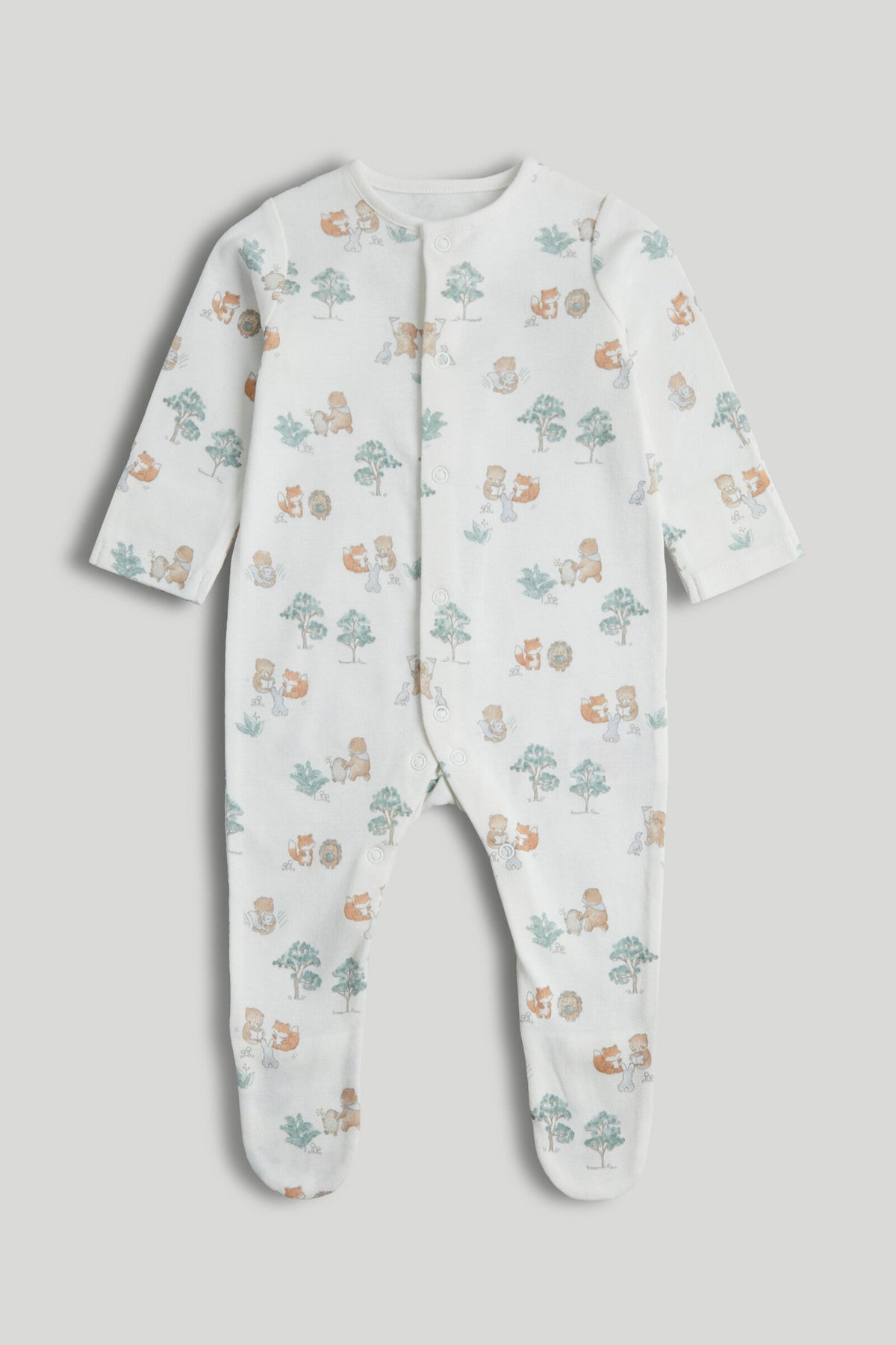 Unisex Print & Placement Mix Sleepsuit Neutral Pack of 3
