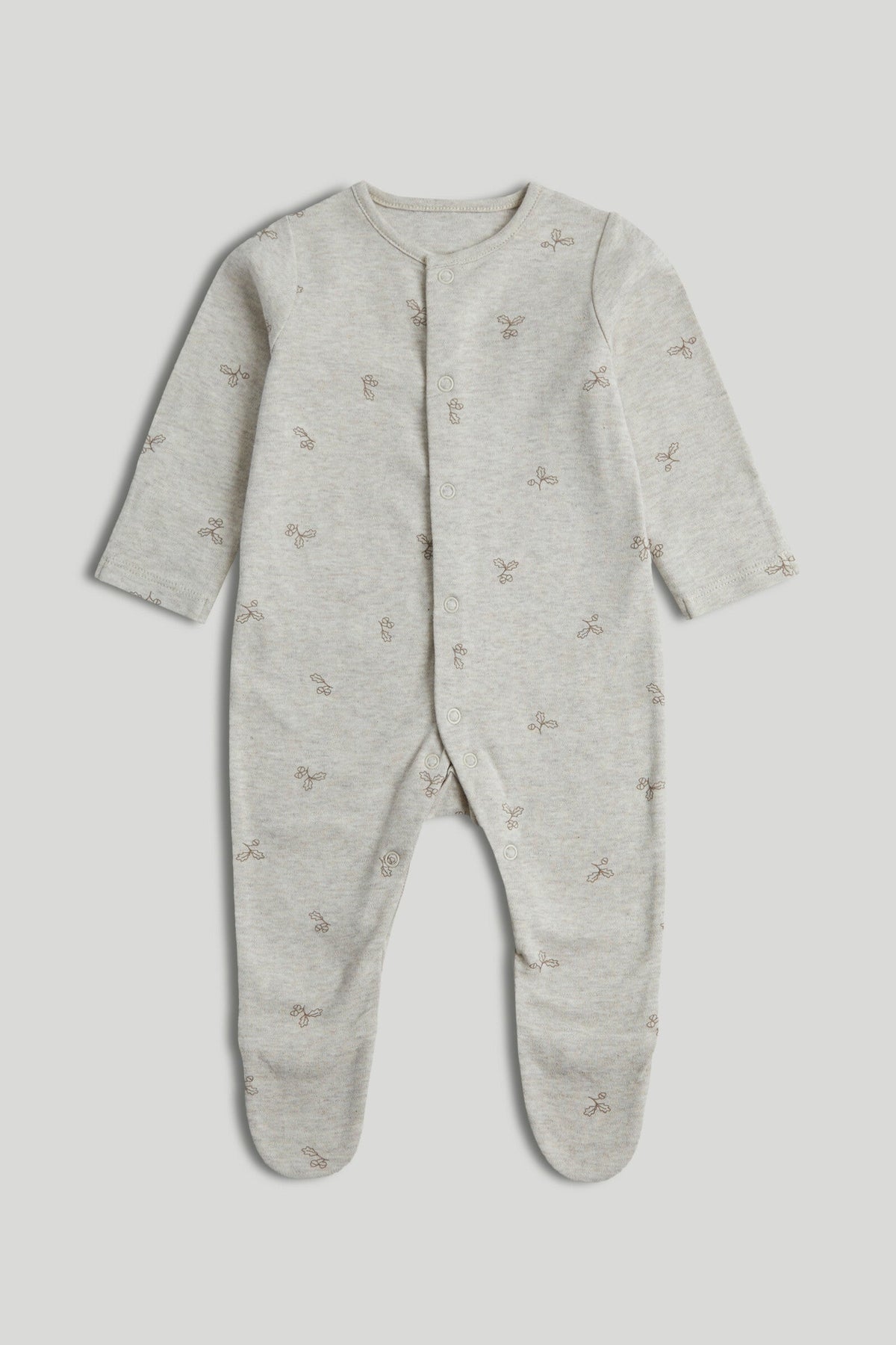Unisex Print & Placement Mix Sleepsuit Neutral Pack of 3