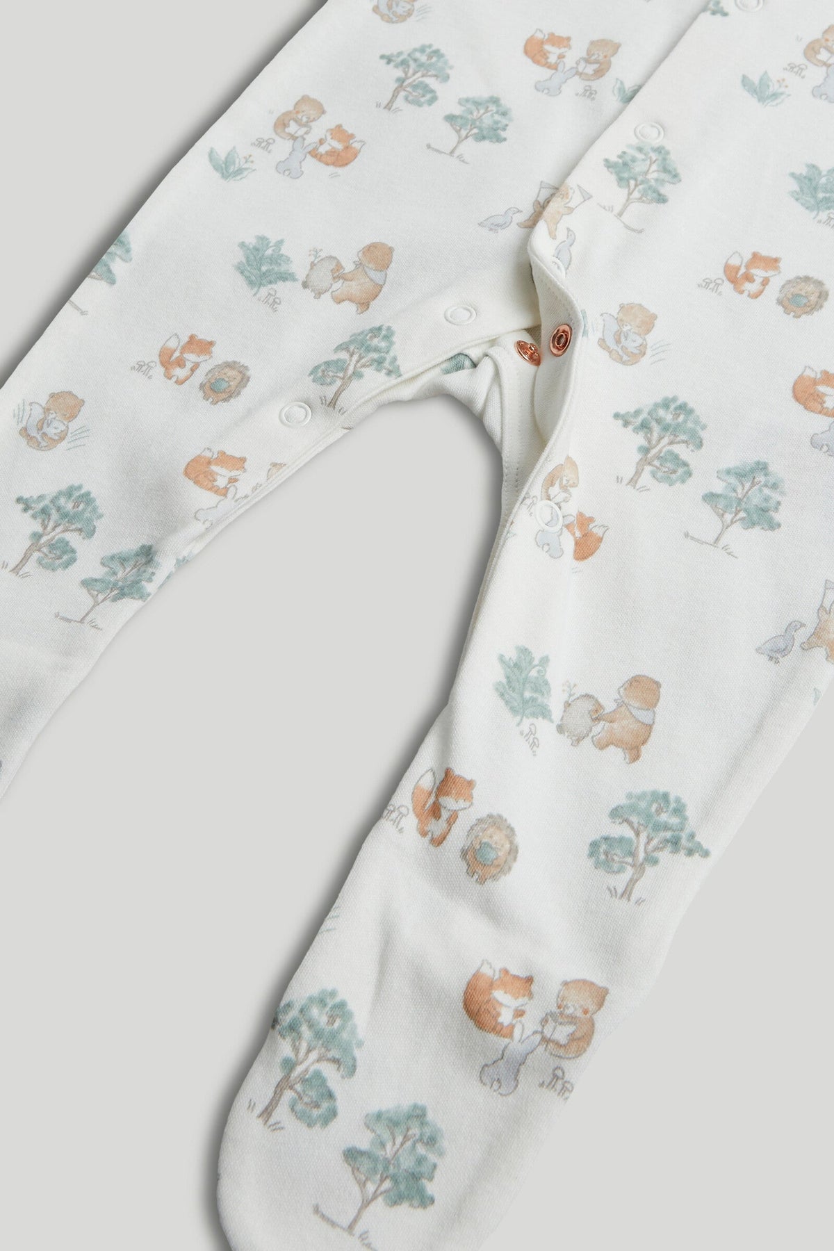 Unisex Print & Placement Mix Sleepsuit Neutral Pack of 3