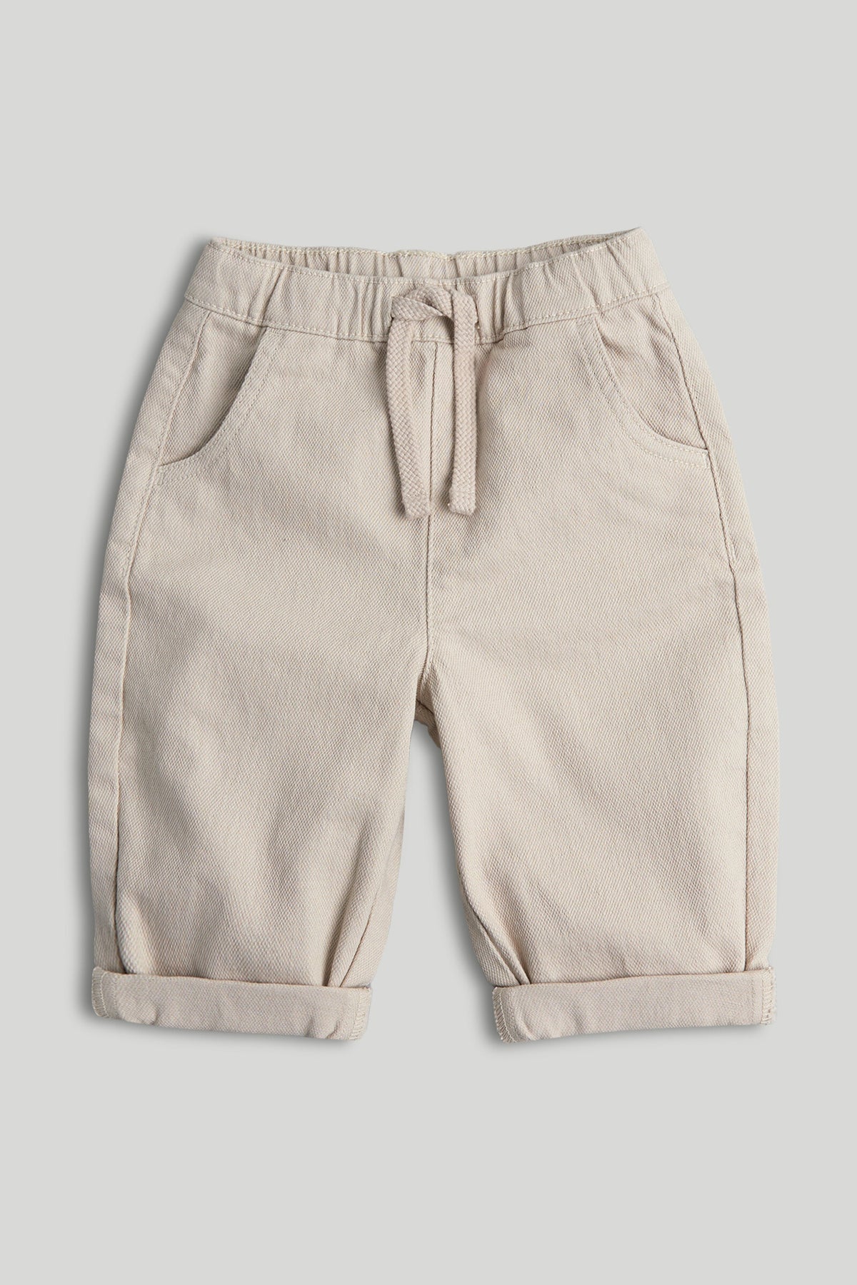 Baby Boys Neutral Plain Woven Trousers