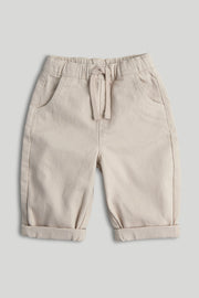 Baby Boys Neutral Plain Woven Trousers