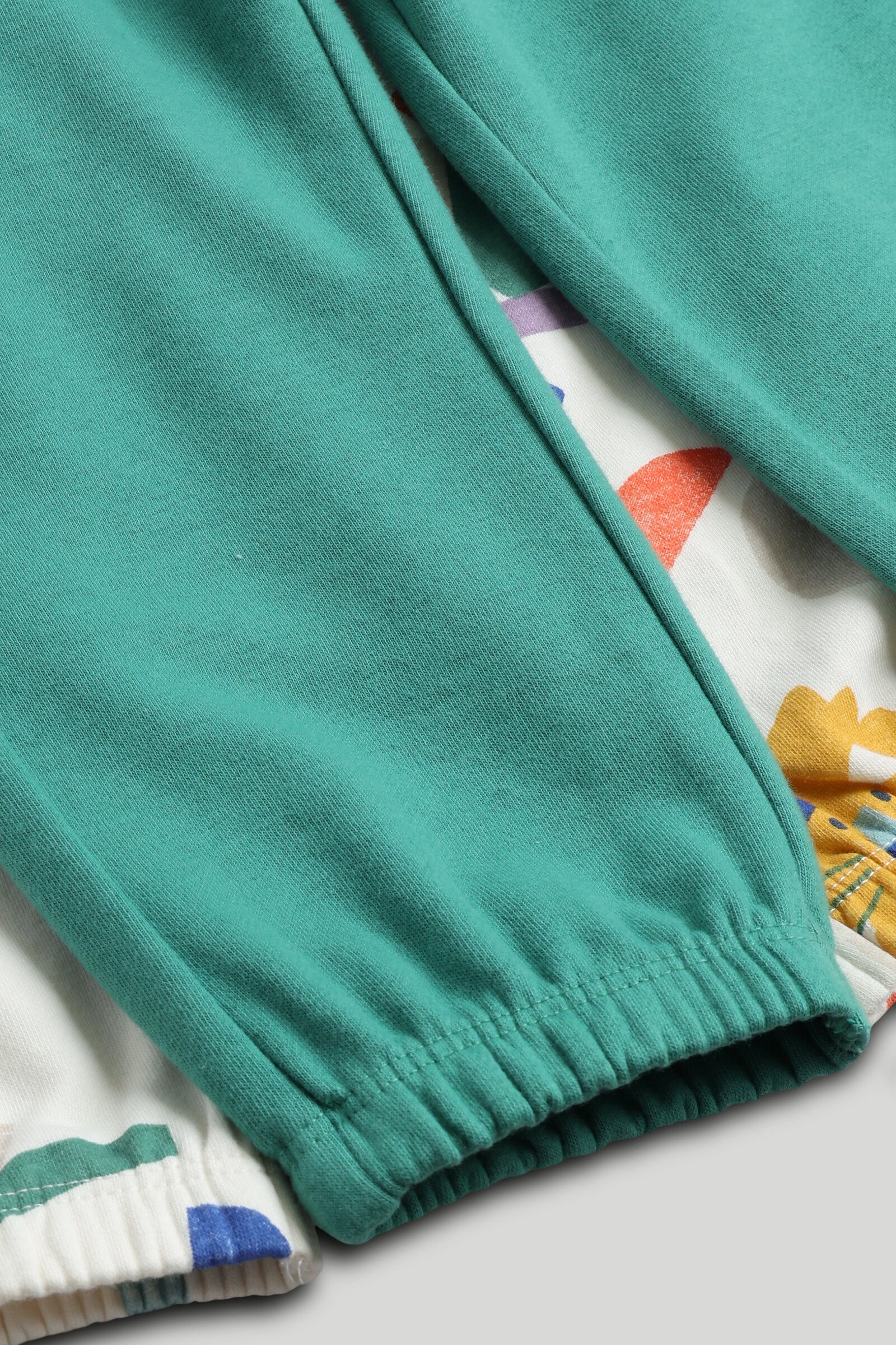 Baby Boys Multi-Colour Print & Plain Joggers 2-Pack